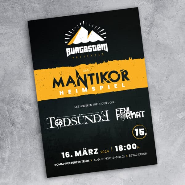 Ticket: MANTIKOR Heimspiel 2024 (Support: Todsünde, Fehlformat)